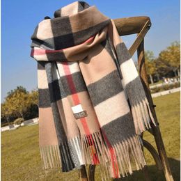 Designer cashmere scarf Winter women and men long Scarf quality Headband fashion classic printed Cheque Big Plaid Shawls05284