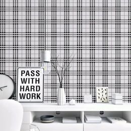 Wallpapers Scottish British Style Plaid Wallpaper Retro American Cafe El Clothes Store Living Room Bedroom Papel De Parede