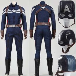 Cosplay Movie Captain Winter Soldier Superhero Steve Rogers Cosplay Costume Party Carnival Handsome Battle Outfit