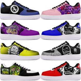 DIY shoes winter beautiful black autumn mens Leisure shoes one for men women platform casual sneakers Classic cartoon graffiti trainers comfortable sports 48271