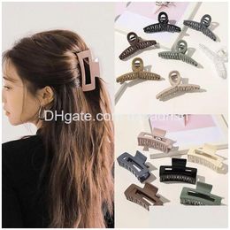 Hair Accessories Vintage Clips For Women Simple Claws Clip Large Geometric Girls Barrettes Hairgrips Drop Delivery Products Tools Dhkh7