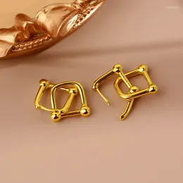 Hoop Earrings Design Trendy Lock Buckle For Women Punk Thick Link Detachable Drop Earring Jewelry Accessory