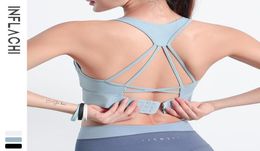 Sports Bra Shockproof Gathered Women Underwears Y Style Sexy Cross Back Yoga Suit Adjustable Wear Running Fitness Vest Back Bra Ta7536809