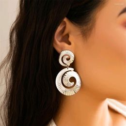 Hoop Earrings Metal Conch Symbol Women's Exaggerated Geometric Ethnic Tribal Style Jewellery Accessories For Friend Christmas Gifts