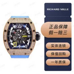 Automatic Mechanical Richarmill Watches Sport Wristwatches Luxury Watch barrelshaped RM030 Rose Gold Rear Diamond Limited Edition Mens Fashion Leisure S WN-0KIA