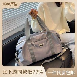 Large Capacity Solid Colour Women's Luggage Trendy Brand Fashionable Travel Sports Fitns Store Shoulder Bag Clearance Sale