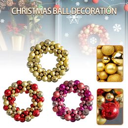 Christmas Decorations Plastic Christmas Ball Wreath Front Door Home Decor Ornaments Wall Window Hanging Ornaments Indoor Outdoor Christmas Decor 231030
