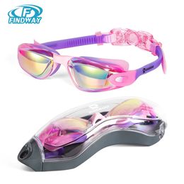 goggles Kids Swimming Goggles Girls Boys Swimming Goggles Anti-Fog Goggles UV Protection No Leakage Gift Case For 3-14 Yea 231030