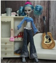 Dolls Monstering High Doll Casual Wear Handmade Clothes Outfit Clothing Set Dressing Decors Slim Dresses Skirt Tshirt 231030