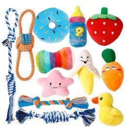 Dog Toys Chews 12Pcs/Lot Large Dog Toy Sets Chew Rope Toys for Dog Chewing Toy for Dog Outdoor Teeth Clean Toy for Big Dogs Juguete Para Perros 231030