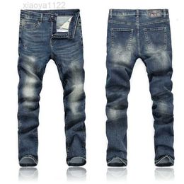 Designer jeans mens pants European Jean Letter Men Embroidery Patchwork Ripped For Trend Brand Motorcycle Skinny Tops long straight regular modern letter men pants
