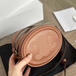 Shoulder Bags oval Designer bags Handbags Tote Waist Chest Oval Mobile Phone Cowhide Women's Single Messenger Small Square Female Purses 220406