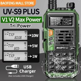 Walkie Talkie BAOFENG UVS9 Plus V1 V2 Powerful Handheld UHF VHF Dual Band 16 KM Long Range Waterproof Ham UV5R Two Way Radio 231030