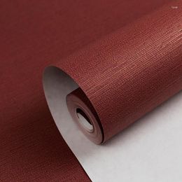 Wallpapers Plain Faux Grasscloth Textured Wallpaper Solid Colour Gery Big Red Linen Wall Paper Bed Room Living Home Decor