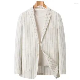 Men's Suits Arrival Fashion Summer Thin Men Loose Cotton Linen Coat Casual Suit Mens Blazer Size M L XL 2XL 3XL