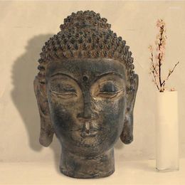 Decorative Figurines Thailand Buddhism Buddha Head Southeast Asia El Living Room Home Furnishing Decoration Buddhist Statue Handicrafts-