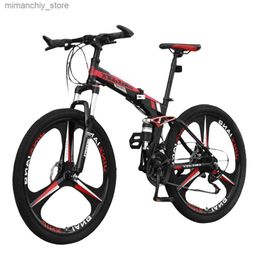 Bikes 24/26 Inch Mountain Bike Off Road Bicycle Folding Outdoor Sports Adult Double Disc Brake Variable Speed Q231030