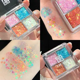 Four Colors Glitter Eyeshadow Kids Gel Stage Makeup Eyeshadow Palette