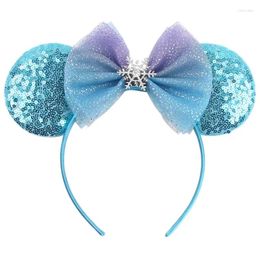 Hair Accessories Festival Glitter Mouse Ears Girls Headband Women Sequin Bow Hairband Party Cosplay DIY Princess