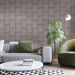 Wallpapers Modern Nordic 3D Faux Brick Wallpaper Roll PVC Retro Industrial Loft Luxury Wall Paper Black Grey Waterproof Washable