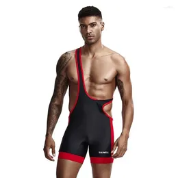 Undershirts Plus Size Mens Shorts Fitness Sports Wresting Singlets Bodysuits Corset Slip Homme Jumpsuits Underwear One-piece