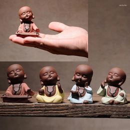 Decorative Figurines 4P # TOP COOL -Marvellous ART #Spiritual Realm OFFICE Home Buddhism Buddha" CHAN " Monk Sand-fired Kiln Porcelain