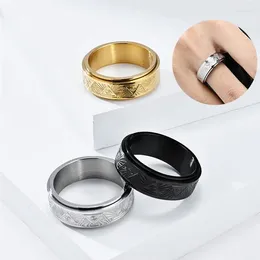 Cluster Rings Jiayiqi Trendy For Men Eye Of Horus Design Fashion Stainless Steel Spinner Women Jewellery Gifts Wholesale