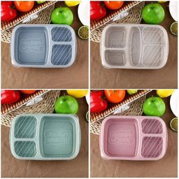 Dinnerware For Boxes Kids Fruit Portable Lunchbox Straw Eco-friendily Compartmentalized Wheat Storage Lunch Box Picnic Container Adult