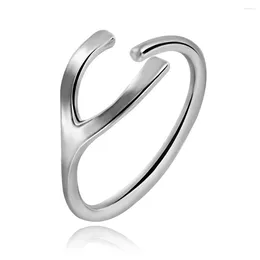 Cluster Rings HF JEL Fashion Eco-Friendly Copper Letter Y Shape Simple Open Adjustagle Women Minimalist Jewelry Xmas Gift