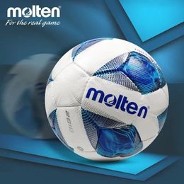 Balls Official Size 5 Molten Football Soft Leather Ball for Adult Indoor Outdoor Match Training Original 231030