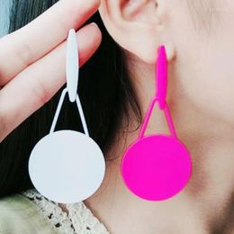 Stud Earrings Factory Direct Large Round Piece Simple Fashion Europe And The United States Exaggerated Ms. Long Paragraph Tassel