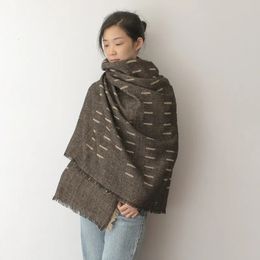 Scarves arrival imitated cashmere scarf women geometric segment acrylic wool shawl wraps winter thick warm blanket brand 231027