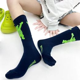 Trendy Brand WELL Bear Socks Dance Cheer Cartoon Fashion Mid Socks