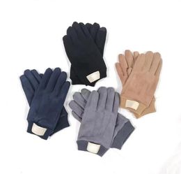 Men Leather Gloves Matt Fur Mittens PU Five Fingers 4 Colours With Tag Male Suede Split Finger Gloves WholesaleFashion gloves