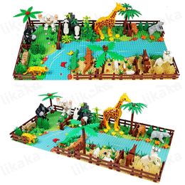 Aircraft Modle MOC Zoo Animals Building Blocks Set for Kids Montessori Toys Gift Compatible Classic Wild City Friends Bricks 231030