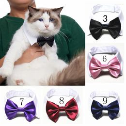 Dog Collars Adjustable Pet Necktie Pets Cat Bow Tie Costume Year Collar For Small Dogs Puppy Grooming Accessories
