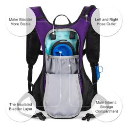 Outdoor Sports Running Cycling Lightweight Hydration Backpack With Insulated Layer 2L Hydration Bladder