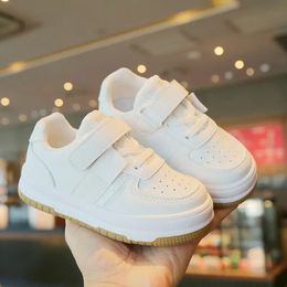 Boots Fashion Platform Shoes for Kids Girl All white Sneakers Boys Casual Tenis 2024 Spring Autumn Children Sport Size 21 32 231030