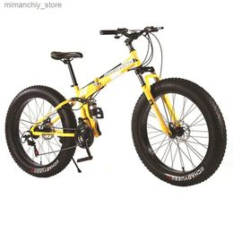 Bikes 24/26 In Adult Mountain Bike 21 Speed Outdoor Off-Road Bicycle 4.0 Wide Tyres Front And Rear Dual Disc Brakes Anti Slip Pedal Q231030