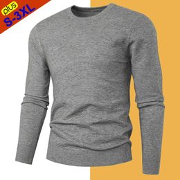Men's Sweaters Autumn Sweater Pullover Men Cotton Slim Sweater Jersey Male Knitwear Jumper Top Boy Man Sweatshirt Plus Size S-3XL Grey Blue 231030