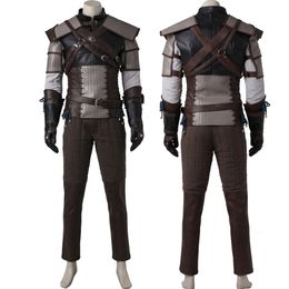 Cosplay Game Wild Hunt Cosplay Costume Leading Man Geralt Of Rivia Battle Uniform Halloween Carnival Full Props With Boots