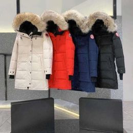 Puffer Designer Canadian Goose Mid Length Version Pufferer Down Womens Jacket Down Parkas Winter Thick Warm Coats Womens Windproof Streetwear C168