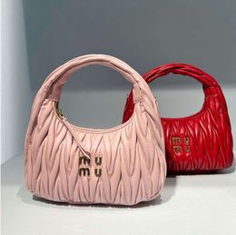 Miui Satchel Fashion Bags Wander Matelasse Soft Leather Mini Hobo Bag Designer Handbag Luxury Shoulder bag Women's Men Crossbody Clutch