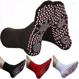 Men's Socks 1 Pairs Self-Heating Health Care For Women Men Winter Elastic Thermal Slimming Short Sock Unisex Warm Foot Massage