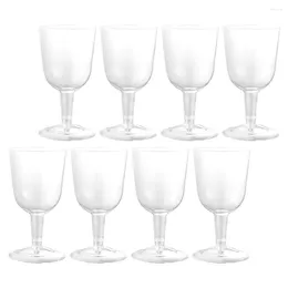 Disposable Cups Straws 8 Pcs Plastic Glass Banquette Practical Glasses Tumbler Multi-use Wedding Flutes Clear