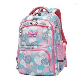 School Bags Kids 1-6 Grade Backpacks For Girls Love Print Waterproof Primary Children Student Knapsack Mochila Escolar