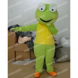 High quality Green Frog Mascot Costume Carnival Unisex Outfit Adults Size Christmas Birthday Party Outdoor Dress Up Promotional Props