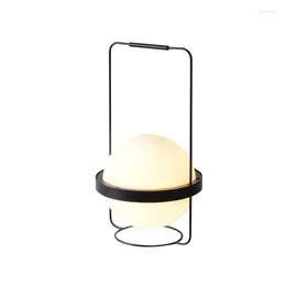 Table Lamps Nordic Art El Living Room Bedside Lamp Designer Portable Round Ball