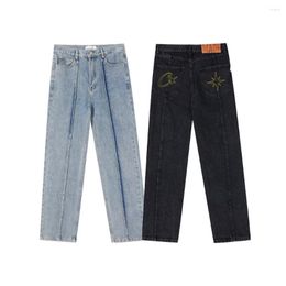 Women's Jeans Patchwork Vintage Old Style Boyfriend Denim Pants For Women Men Sewing Stars High Street Winter Trend Casual Trousers 2023