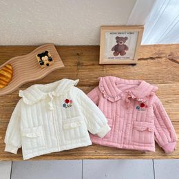 Jackets Girls Winter Korean Children Cute Dolls Collar Baby Coat